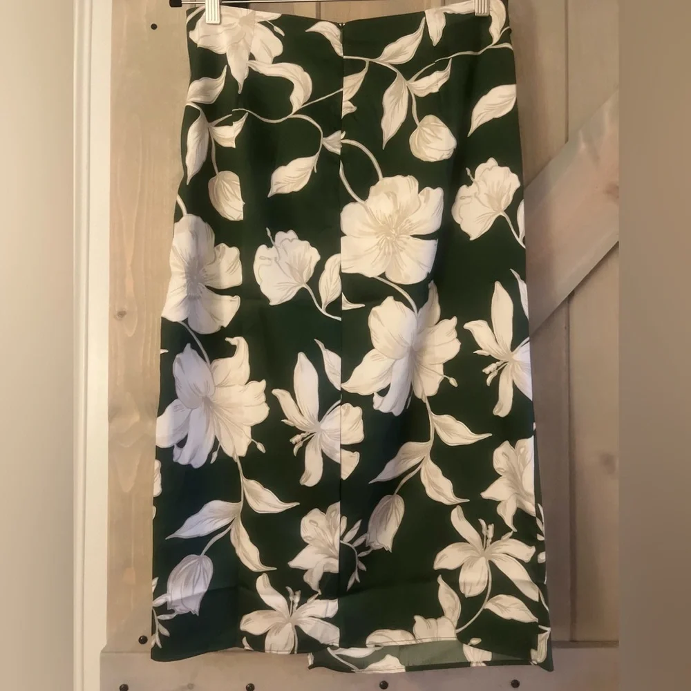 NWT MANGO Floral Faux Wrap Skirt